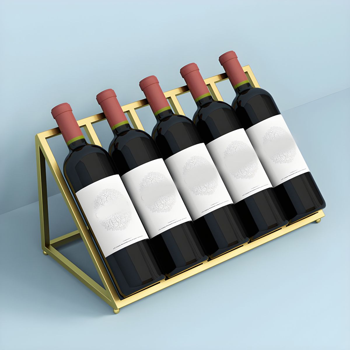 Countertop Luxury Style Wine Bottle Holder Metal Bottle Wine Rack