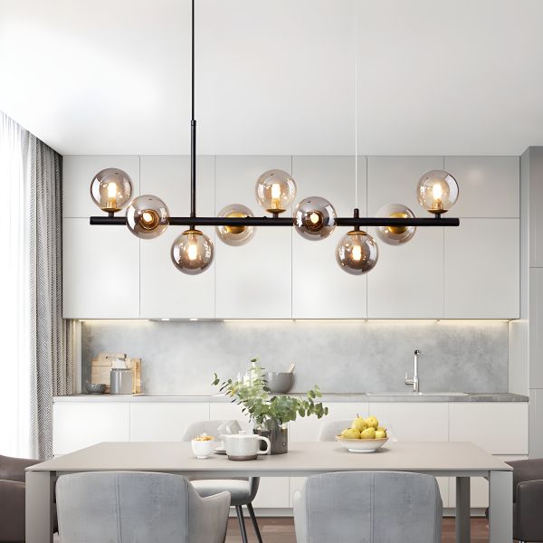 Spherical Glass Island Chandelier Light Nordic Style