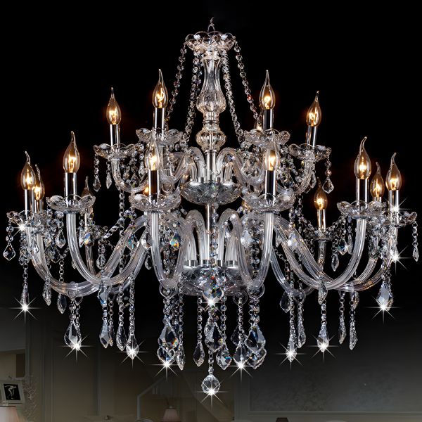 Clear Beveled K9 Crystal Chandelier Light European Style
