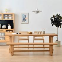 4 Pieces: Table, 2 Chairs, 1 Bench