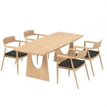 5 Pieces: Table, 4 Chairs