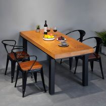 5 Pièces : Table, 4 Chaises Noires