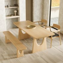 4 Pieces: Table, 2 Chairs, 1 Bench