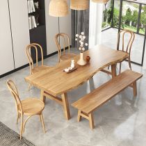 6 Pièces : Table, 4 Chaises, 1 Banc