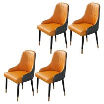 4 Orangefarbene Stühle