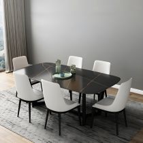 7 Pieces: Table, 6 Chairs