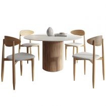 5 Pieces: Table, 4 Chairs