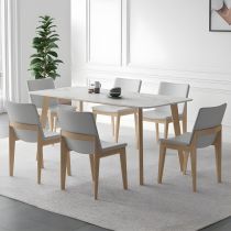 7 Pieces: Table, 6 Chairs