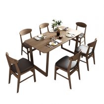 7 Pieces: Table, 6 Chairs