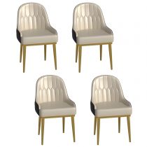 4 Cadeiras Bege Branco