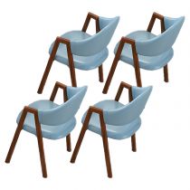 4 Blue Chairs