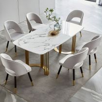 7 Pieces: Table, 6 Chairs