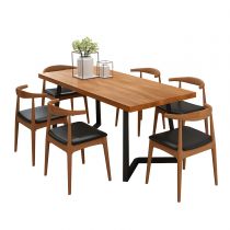 7 Pieces: Table, 6 Chairs