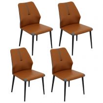 4 Chaises Oranges