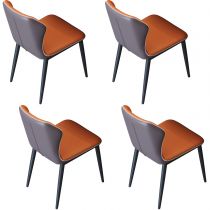 4 Orange Chairs