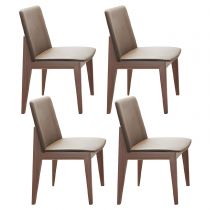 4 Chaises Marron