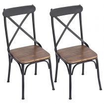 2 Chaises Marron Clair