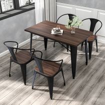 5 Pièces : Table, 4 Chaises Noires