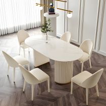 7 Pieces: Table, 6 Chairs