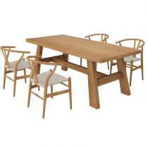 5 Pieces: Table, 4 Chairs