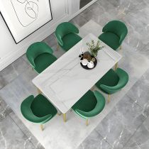 7 stuks: tafel, 6 stoelen