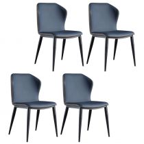 4 Blaue Stühle