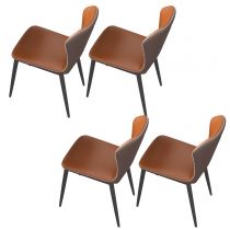 4 Chaises Orange