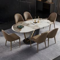 7 Pieces: Table, 6 Chairs