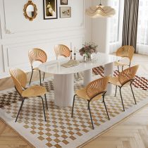 7 Pieces: Table, 6 Chairs