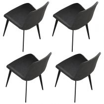 4 Graue Stühle