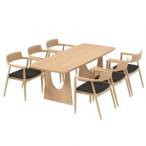 7 Pieces: Table, 6 Chairs