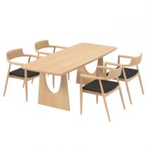 5 Pieces: Table, 4 Chairs