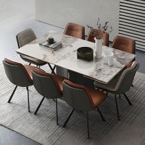 9 Pieces: Table, 8 Chairs