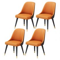 4 Orangefarbene Stühle