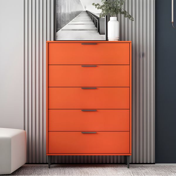 Vertical Wood Contemporary Dresser Bedroom Lingerie Chest Dresser with  Drawer - Green 24"L x 12"W x 47"H
