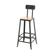 1 Tabouret de Couleur Bois 75 cm