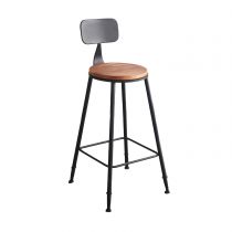 1 Tabouret de Couleur Bois 75 cm