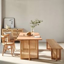 4 Pieces: Table, 2 Chairs, 1 Bench