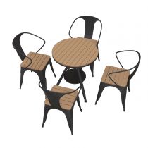 5 Pieces: Table, 4 Chairs