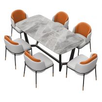 7 Pieces: Table, 6 Chairs