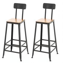 2 Chaises Noires 75 cm