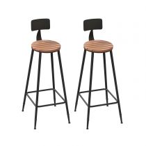 Black 30"H Stools (Set of 2)