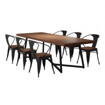 7 Pieces: Table, 6 Chairs