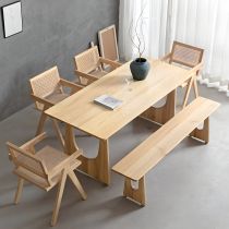 6 Pieces: Table, 4 Chairs, 1 Bench