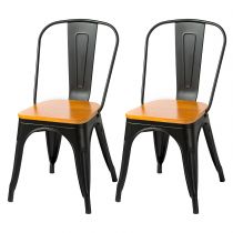 2 Chaises Marron Clair