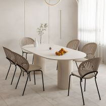 7 Pieces: Table, 6 Chairs