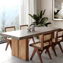 Conjunto de 5 piezas: 1 Mesa + 4 sillas marrones