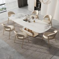 7 Pieces: Table, 6 Chairs