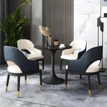 5 Pièces : Table Noire, 4 Chaises