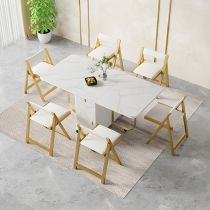 7 Pieces: Table, 6 Chairs